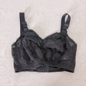 Vintage May Marie Lace Tie Front Detail Bra Size 28 DD DD